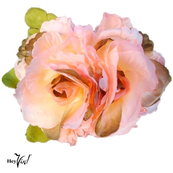 Pink Flower Hair Clip Pin 5" Across - Hey Viv - Picture 2 of 4